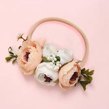 将图片加载到图库查看器，Modern Fashion Floral Headband Newborn Baby Elastic Hairbands Pearl Fresh Style Bow Knot For Girls
