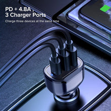 Load image into Gallery viewer, Universal 30W PD 3 USB Car Charger Quick Charge QC3.0 Mobile Phone Type C Fast Charging For Phones

