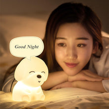 Load image into Gallery viewer, Dog LED Night Light Touch Sensor Remote Control Colors  USB Rechargeable Silicone Puppy Lamp For Children Kids Baby Perfect Gift
