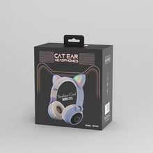 Load image into Gallery viewer, STEVVEX New Luxury Interesting LED Cat Ear Noise Cancelling Headphones Bluetooth 5.0  For Young People and  Kids Headset Support TF Card 3.5mm Plug With Mic
