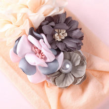 将图片加载到图库查看器，Handmade Flower Baby Headbands For Newborn Girls Nylon Elastic Hair Bands Headwear For Baby Girls
