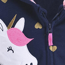 Load image into Gallery viewer, Newborn Baby Girls Clothes Autumn Winter Floral Outerwear Hooded Jacket Coat for 0-3T IN Unicorn
