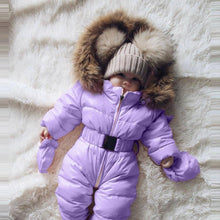 将图片加载到图库查看器，Winter Clothes For Infant Baby Hooded Warm Thick Snowsuit Jumpsuit Romper for Boys and Girls  Style
