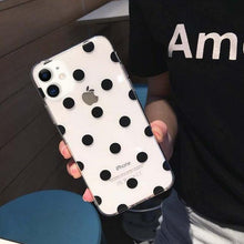 Load image into Gallery viewer, Transparent  Phone Case For iPhone 13 12 11 14 Pro Little Dots Love Heart Clear Back Cover Vintage Women Girls Soft Anti-Scratch Protective Cases for iPhone
