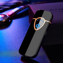 Load image into Gallery viewer, Luxury Modern New Personality USB Cigarette Lighter Fingerprint Induction Electronic Lighter Rechargeable
