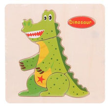 将图片加载到图库查看器，Baby Toys Wooden 3D Puzzle Cartoon Animal Intelligence Kids Educational Brain Teaser Children Tangram Shapes Learning
