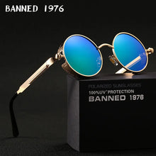 Load image into Gallery viewer, 2022 HD Polarized Round Metal Sunglasses UV400 Men's Sun glasses Feminin Women's Vintage Gafas De Sol Metal Goggles With box
