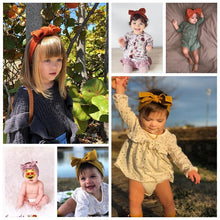 将图片加载到图库查看器，Luxury Modern Designer Baby Headband Girl Knitted Hair Accessories Toddler Knotted Turban Newborn Hair Bows Headwrap
