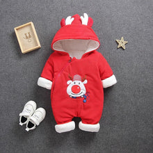 Load image into Gallery viewer, Clothes Cold Winter Girl Garment Thicken Warm Comfortable Pure Cotton Coat Jacket Kids Romper Jumpsuit In Modern Style
