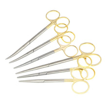 Load image into Gallery viewer, Ophthalmic stainless steel gold handle surgical scissors cosmetic plastic surgery instrument double eyelid tool 12.5/14.16cm
