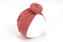 Load image into Gallery viewer, Newborn Toddler Kids Turban Cotton Beanie Hat Winter Cap Knot Solid Soft Sleeping Caps For Kids
