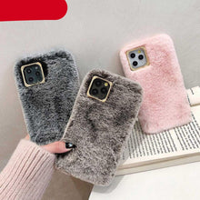Load image into Gallery viewer, Fashion Plush Leopard Phone Case For Iphone 11 Pro Max Xs Max X Xr Cases Furry Fluffy Warm Cover For Iphone 6 6s 7 8 Plus Case Women Fashion Faux Fur Case For Iphone
