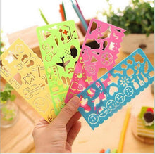Load image into Gallery viewer, Magic Rainbow Color Scratch Art Paper Card Set With Graffiti Stencil Drawing Board Stick Art Painting Educational Toys
