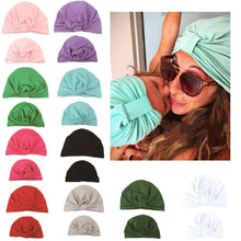 将图片加载到图库查看器，Modern popular Mother and Daughter Turban Headband Set Girls Headwear Mother and Baby Turban Headbands Set Lovely Knot Beanie Baby Hair Accessories
