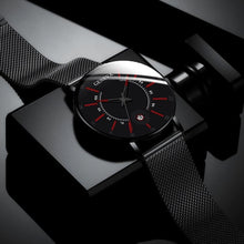Load image into Gallery viewer, Men Watches Luxury Fashion Mens Business Watch Ultra Thin Stainless Steel Mesh Belt Quartz Wrist Watch For Men's and Boys
