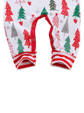 Load image into Gallery viewer, Newborn Baby Girls Boys Christmas Rompers Headband Jumpsuits 2pcs Santa Tree Print New Year Baby Romper
