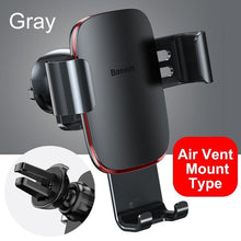 Load image into Gallery viewer, 360 Degree Rotation Car Phone Holder For Car Air Vent / CD Slot Mount Phone Holder Stand Metal Gravity Mobile Phone Holder
