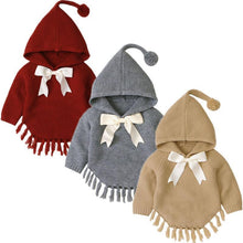 Load image into Gallery viewer, Toddler Baby Girl Coat Cloak Long Sleeve Pullover Bowknot Jacket Outwear Outfits Luxury Coat For Girls
