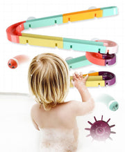 Load image into Gallery viewer, Baby Bath Toys Wall Suction Cup Marble Race Run Track Bathroom Bathtub Kids Play Water Games Toy Set for Children
