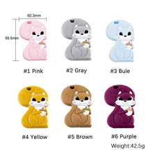 将图片加载到图库查看器，New Sets Baby Silicone Teether Rodent Silicone Animal Fox Teeth Chew Children Goods
