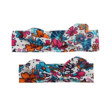 Load image into Gallery viewer, Mother &amp; Baby Headband for Girl Bow Hairband Floral Elastic Hair Bands Parent-Child Turban Hair Accessories Bow For Mother and daughter
