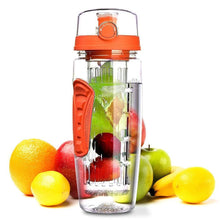 将图片加载到图库查看器，900mlFruit Infuser Water Bottle Juice Shaker Sports Lemon Water Bottle Fitness Sport Fruit Drinking Bottles Gadget For Fitness Sport and Excerises In Modern New Trend Design
