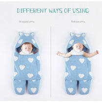 将图片加载到图库查看器，Baby Sleeping Bags Envelope Winter Warm Knitted Sleep sacks for Newborn Infant Stroller Bed Swaddle.
