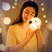 Load image into Gallery viewer, Dog LED Night Light Touch Sensor Remote Control Colors  USB Rechargeable Silicone Puppy Lamp For Children Kids Baby Perfect Gift
