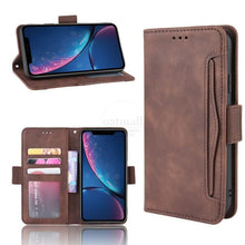 将图片加载到图库查看器，Wallet Cases For iPhone XR Case Magnetic Closure Flip Cover For iPhone X XS Max Leather Card Photo Holder Phone Bags PU Leather Flip Case Cover Stand Pocket for iPhone
