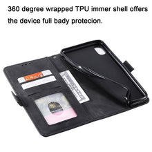 将图片加载到图库查看器，Luxury Magnetic Leather Flip Case For iPhone 14 13 12 Mini 11 Pro SE Card Holder Wallet Stand Cover Leather Wallet Flip Case Cover With Card And Cash Slot 360 Full Body Protection
