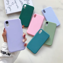 将图片加载到图库查看器，Ultra Thin Slim Fit Soft Grip Anti-Scratch Protective Cover Thicker Candy Phone Case for iPhone Soft Silicon Back Phone Cover for iPhone 12 13 Pro Max iphone Case
