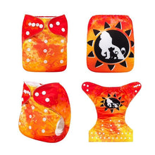 将图片加载到图库查看器，ModernLuxury Printed Baby Cloth Diaper Reusable Cloth Nappy Snap Adjustable Pocket Diaper Nappies For Baby Kids
