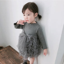 将图片加载到图库查看器，Modern Winter Flower Long Sleeve Smash Cake Baby Girls Dress For 1-5 Year Little Princess
