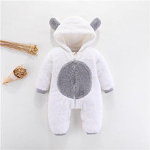 将图片加载到图库查看器，Newborn Winter Hoodie Baby Rompers Outwear Infant Baby Jumpsuit 3M -12M For Girls and Boys Winter Romper

