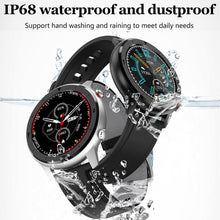 将图片加载到图库查看器，Modern Full Round Touch Display Smart Watch for Men In Business Luxury Style With IP68 Waterproof Protection and Heart Rate Blood Pressure Monitor 5 Days Standby Smartwatch
