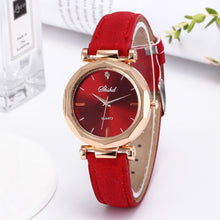 将图片加载到图库查看器，Women Watch Rhinestone Fashion Exquisite Women Leather Casual Watch Luxury Analog Quartz Crystal Wristwatch Bracelet Watch For Women and Girls
