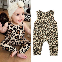 将图片加载到图库查看器，Newborn Baby Girl/ Sleeveless/ Long Sleeve Leopard Romper Jumpsuit Outfit For Babies In elegant Modern Deisgn
