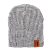 将图片加载到图库查看器，Winter Hats Mom&amp; Dad Women Man Toddle Kids Baby Boy Girl Winter Warm Caps Knit Beanie Hat Adults Kids Caps For Mother and Daughter Summer Cap
