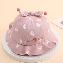 将图片加载到图库查看器，Baby Sun Hat Heart Print Baby Boy/Girl Hat Outdoor Kids Bucket Hat Children Hat Baby Beach Caps Beanie For Girls
