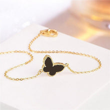 将图片加载到图库查看器，New Modern Fashion Gold Bracelet For Girl Elegant 925 Silver Jewelry Butterfly Shaped Bracelets Luxury For Female Wedding Party Ornament
