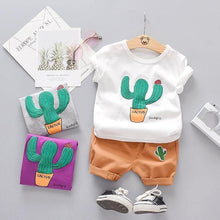 Load image into Gallery viewer, Fashion Infant  Clothing Set for Boys and Girls Cute Summer Casual Clothes Set  Top+Shorts Kids Clothes Summer Edition T shirt and Pants Set
