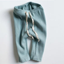 将图片加载到图库查看器，Baby Boys Girls Solid Leggings Toddler Ribbed Pants Little Boy Casual Pants Kids Trousers
