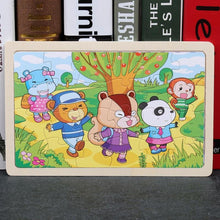 将图片加载到图库查看器，24 Slice Wood Puzzles Children Adults Vehicle Puzzles Wooden Toys Learning Education Environmental Assemble Educational Games For Kids and Babies

