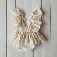 将图片加载到图库查看器，Modern Newborn Baby Girl Flower Lace Romper Bodysuit Jumpsuit Tutu Dress Outfit Clothes Made for Little Prinsess girls between 0-24Months
