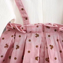 将图片加载到图库查看器，Modern New Baby Girl Dress Cotton Print Bow Princess Dress With Baby Headbands 2pcs Clothes Set With Bow
