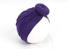Load image into Gallery viewer, Newborn Toddler Kids Turban Cotton Beanie Hat Winter Cap Knot Solid Soft Sleeping Caps For Kids
