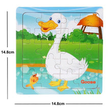 Load image into Gallery viewer, 38 Style Cartoon Wooden Puzzle Children Animal/ Vehicle Toy For  2-6 Year Baby Early Educational Toys for Kids
