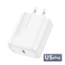 将图片加载到图库查看器，Small Black PD Charger USB 18W QC 4.0 USB Type C Fast Portable Wall Charger High Speed Charging
