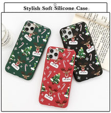Load image into Gallery viewer, Christmas Beautiful Santa Phone Case For iPhone 13 14 12 11 Pro Max Mini 14Plus Soft Silicone Cover Christmas Silicone Mobile Phone Case Protective Case Comfortable Case for iPhone
