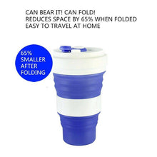 Load image into Gallery viewer, Camping Coffe Adjustable sizes Multi-colors New Collapsible Silicone Coffee Cup Mug Reusable High Temperature Water Cup Outdoor Travel 550ml
